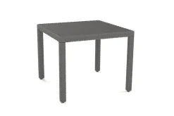 Online Vigo Garten-Essgruppe, stahlgrau-meliert, Alu/Polyrattan, Tisch 90 x 90 cm, 4 Stühle, Polster inklusive, pulverbeschichtet Garten-Essgruppen|Aluminium-Gartenmöbel
