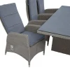 Clearance Vigo Garten-Essgruppe, 6 Personen, inkl. Kissen, 200x95cm, Polyrattan Polyrattan-Gartenmöbel|Garten-Essgruppen