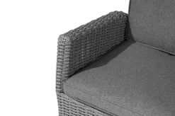 Vigo Garten-Essgruppe, grau/schiefergrau, Aluminium/Polyrattan/Glas, 200 x 95 cm, 8 Sessel, verstellbare Rückenlehne Polyrattan-Gartenmöbel|Garten-Essgruppen