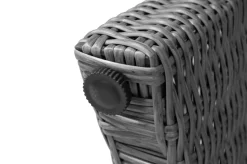 Vigo Garten-Essgruppe, grau/schiefergrau, Aluminium/Polyrattan/Glas, 200 x 95 cm, 8 Sessel, verstellbare Rückenlehne Polyrattan-Gartenmöbel|Garten-Essgruppen