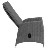New Vigo Garten-Essgruppe, anthrazit/grau, Aluminium/Glas/Polyrattan, Tisch 180/240 x 100 cm, ausziehbar, verstellbar Polyrattan-Gartenmöbel|Garten-Essgruppen