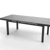 Vigo Garten-Essgruppe, anthrazit/grau, Polyrattan/Aluminium/Glas, 180/240 x 100 cm, 8 verstellbare Sessel Polyrattan-Gartenmöbel|Garten-Essgruppen
