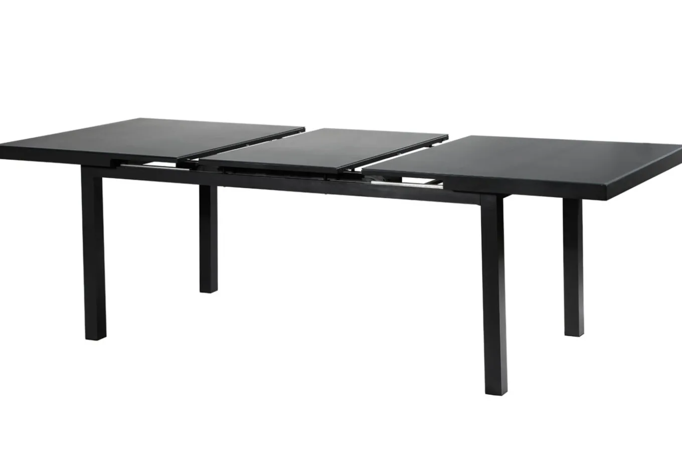 Vigo Garten-Essgruppe, anthrazit/grau, Polyrattan/Aluminium/Glas, 180/240 x 100 cm, 8 verstellbare Sessel Polyrattan-Gartenmöbel|Garten-Essgruppen