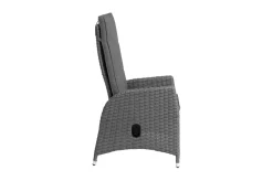 Vigo Garten-Essgruppe, anthrazit/grau, Polyrattan/Aluminium/Glas, 180/240 x 100 cm, 8 verstellbare Sessel Polyrattan-Gartenmöbel|Garten-Essgruppen