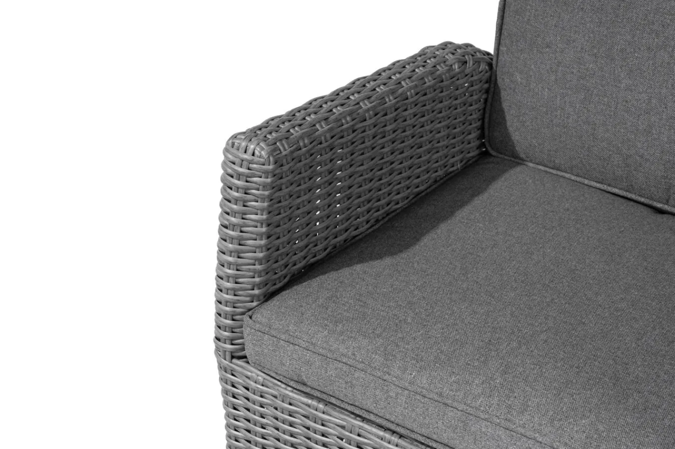 Vigo Garten-Essgruppe, anthrazit/grau, Polyrattan/Aluminium/Glas, 180/240 x 100 cm, 8 verstellbare Sessel Polyrattan-Gartenmöbel|Garten-Essgruppen