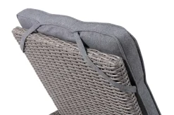 Discount Vigo Rollliege, stahlgrau-meliert, Alu/Polyrattan, 198x68x96 cm, rollbar, inklusive Polster Gartenliegen