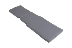 Discount Vigo Rollliege, stahlgrau-meliert, Alu/Polyrattan, 198x68x96 cm, rollbar, inklusive Polster Gartenliegen