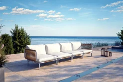 Best Visby Gartenlounge 4-teilig, creme/weiß, Alu/Stahl, inkl. Polster, abnehmbare Bezüge, elektrophoretisch beschichtet Gartenlounge|Edelstahl-Gartenmöbel