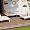 Discount Visby Gartenlounge 5-teilig, creme/weiß, Alu/Stahl, inkl. Polster & Ottomane,elektrophoretisch beschichtet Gartenlounge|Edelstahl-Gartenmöbel