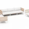 Best Visby Gartenlounge 6-teilig, creme/weiß, Alu/Stahl, inkl. Kissen, elektrophoretisch beschichtet Gartenlounge|Edelstahl-Gartenmöbel