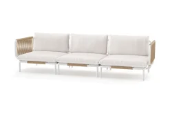Clearance Visby Gartenlounge 3-teilig, creme/weiß, Alu/Stahl, inkl. Polster, abnehmbare Bezüge,elektrophoretisch beschichtet Gartenlounge|Edelstahl-Gartenmöbel