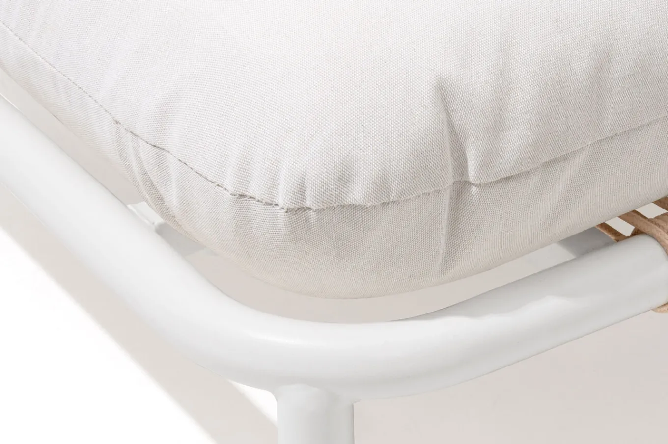 Online Visby Loungesofa Eckteil, creme/weiß, Alu/Stahl, inkl. Kissen, elektrophoretisch beschichtet Stahl-Gartenmöbel|Gartenlounge