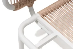 Online Visby Loungesofa Eckteil, creme/weiß, Alu/Stahl, inkl. Kissen, elektrophoretisch beschichtet Stahl-Gartenmöbel|Gartenlounge