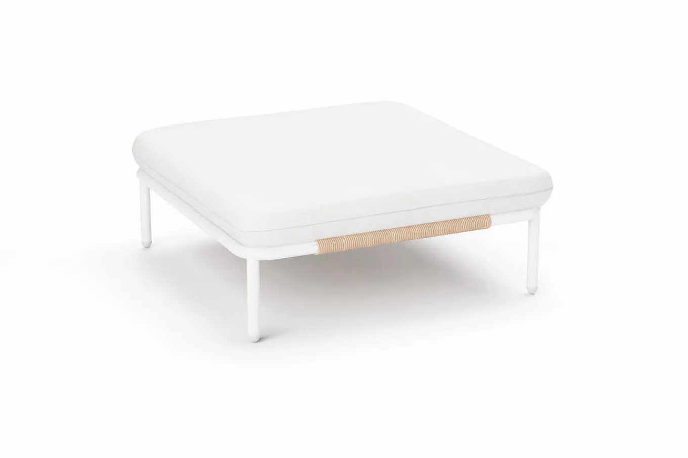 Sale Visby Loungesofa Ottomane, creme/weiß , Alu/Stahl, elektrophoretisch beschichtet Stahl-Gartenmöbel|Gartenlounge