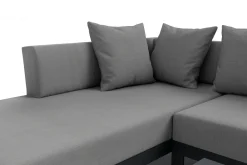 Outlet Willis Ecklounge, anthrazit matt, Aluminium/Polyester, 5 Personen, inkl. Beistelltisch Gartenlounge|Aluminium-Gartenmöbel