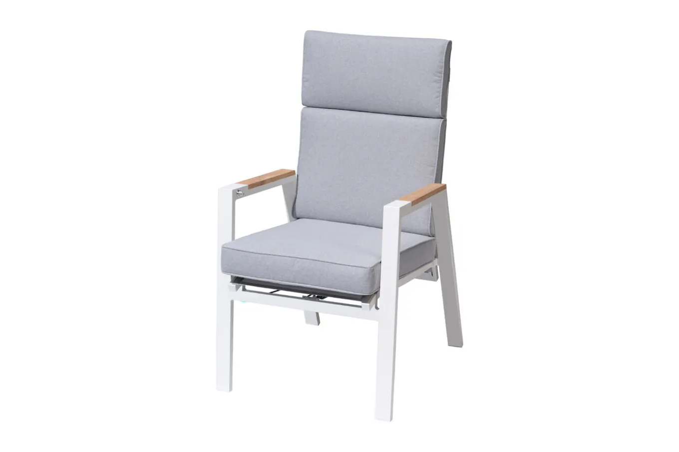 Discount Zadar Garten-Essgruppe mit 6 Sesseln, natur/grau, Teak/Aluminium/Textilene, 200 x 100 cm, ergonomisch, verstellbare Rückenlehne Garten-Essgruppen|Aluminium-Gartenmöbel