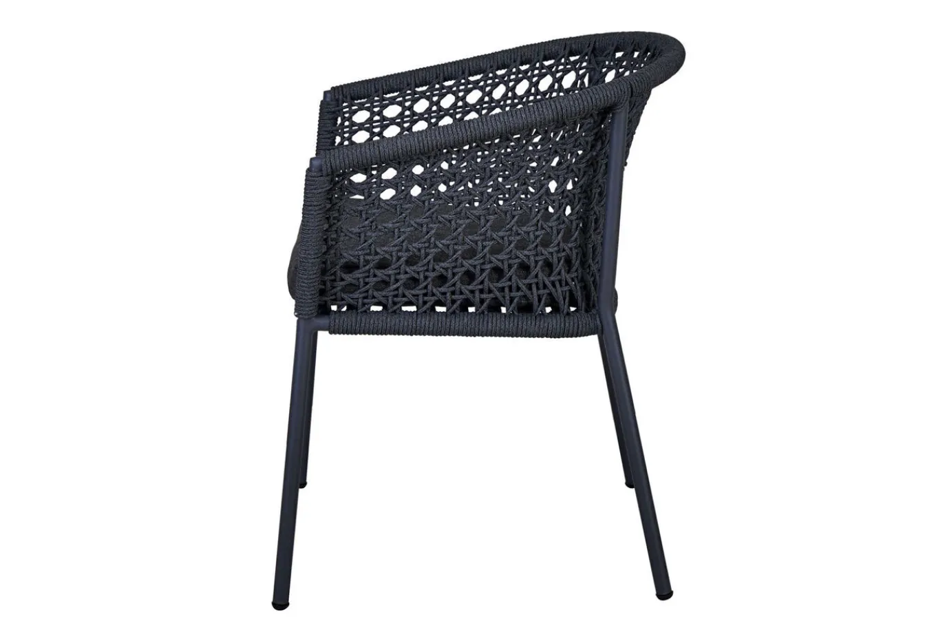 Clearance Zui Diningsessel, anthrazit, Alu/Rope, 66 x 64 x 85 cm, inkl. Polster mit Reißverschluss Gartenstühle & Gartensessel