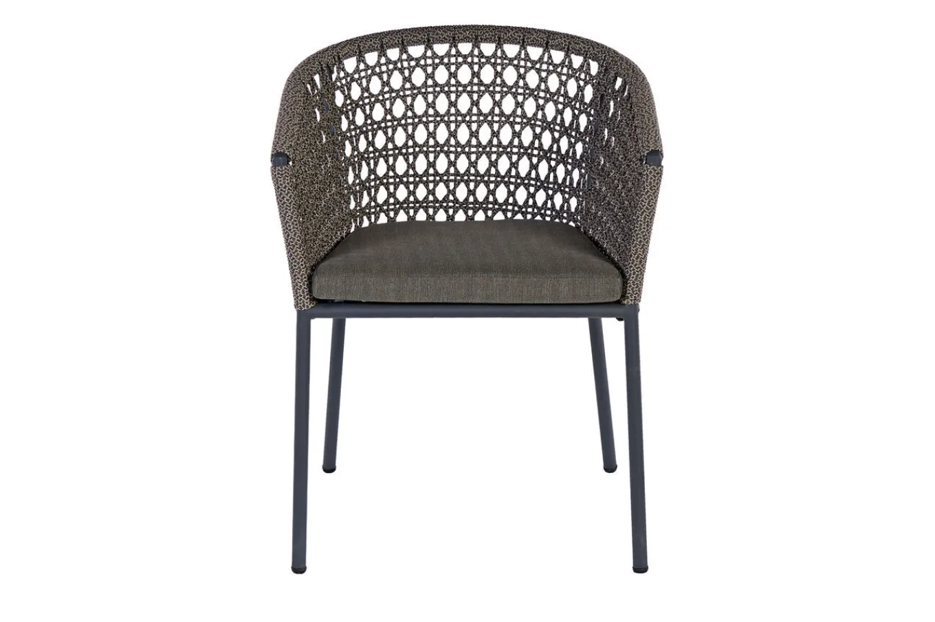 Outlet Zui Diningsessel, hellgrau, Alu/Rope, 66 x 64 x 85 cm, inkl. Polster mit Reißverschluss Gartenstühle & Gartensessel