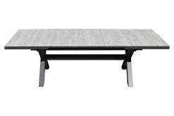 Best OUTLEXX Louvra Ausziehtisch, anthrazit/Holzoptik, Alu/Keramik, 200/260 x 100 cm, Tischplatte aus Keramikfliesen Gartentische