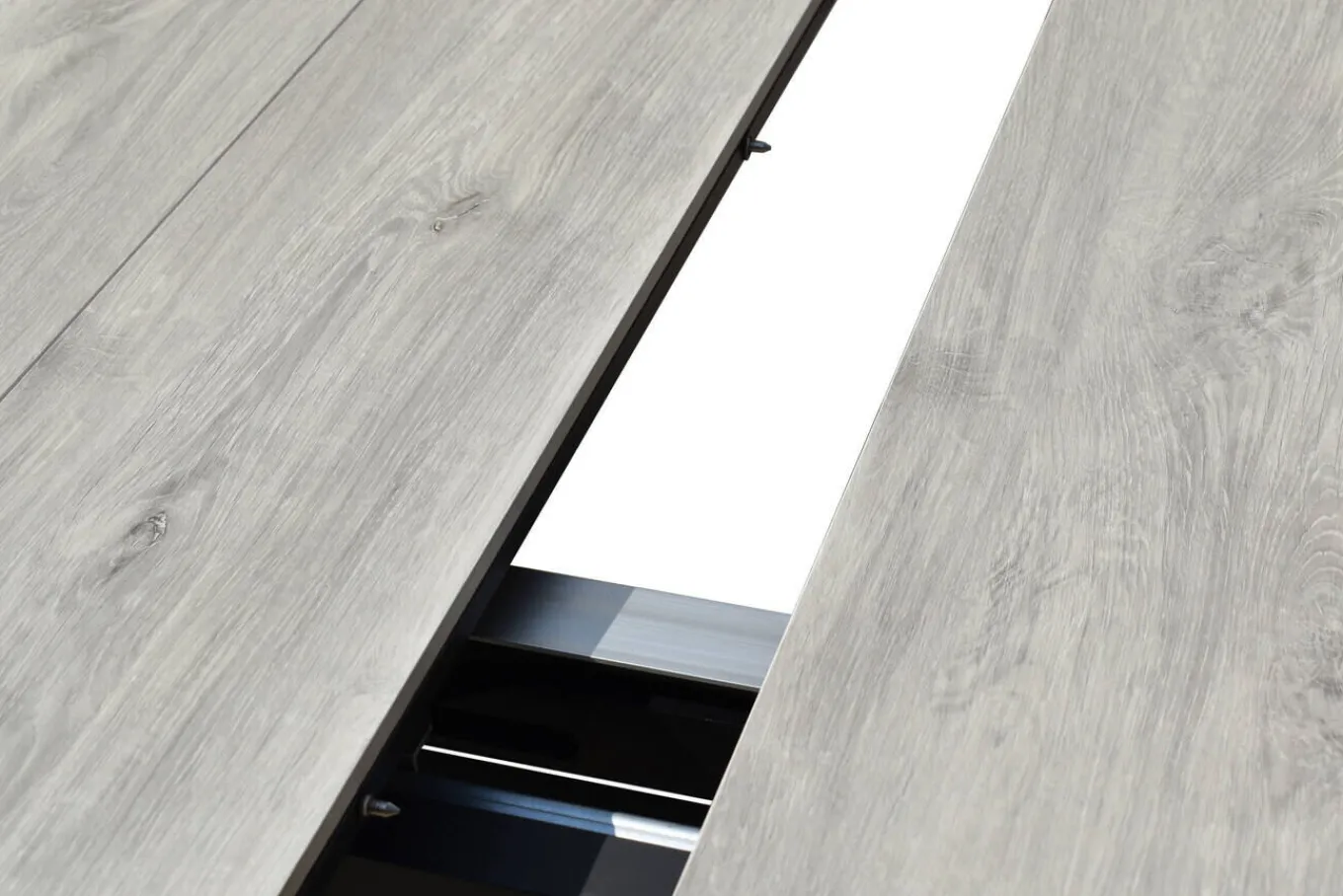 Best OUTLEXX Louvra Ausziehtisch, anthrazit/Holzoptik, Alu/Keramik, 200/260 x 100 cm, Tischplatte aus Keramikfliesen Gartentische