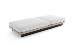 Online Aurora Gartenliege, anthrazit/pale silver, Alu/Polyester/Schaumstoff, 200 x 80 cm, 6-fach verstellbare Rückenlehne, inkl. Polster Gartenliegen