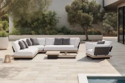 Online Aurora L Gartenlounge, anthrazit/pale silver, Alu/Polyester/Rope, ink. Polster Gartenlounge