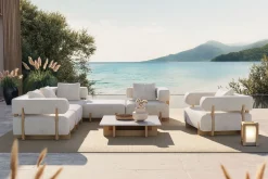 Best Epoque L Gartenlounge, beige/cloud weave, Alu/Polyester/Schaumstoff, inkl. Polster Gartenlounge