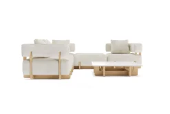 Hot Epoque M Gartenlounge, beige/cloud weave, Alu/Polyester/Schaumstoff, inkl. Polster Gartenlounge