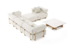 Hot Epoque M Gartenlounge, beige/cloud weave, Alu/Polyester/Schaumstoff, inkl. Polster Gartenlounge
