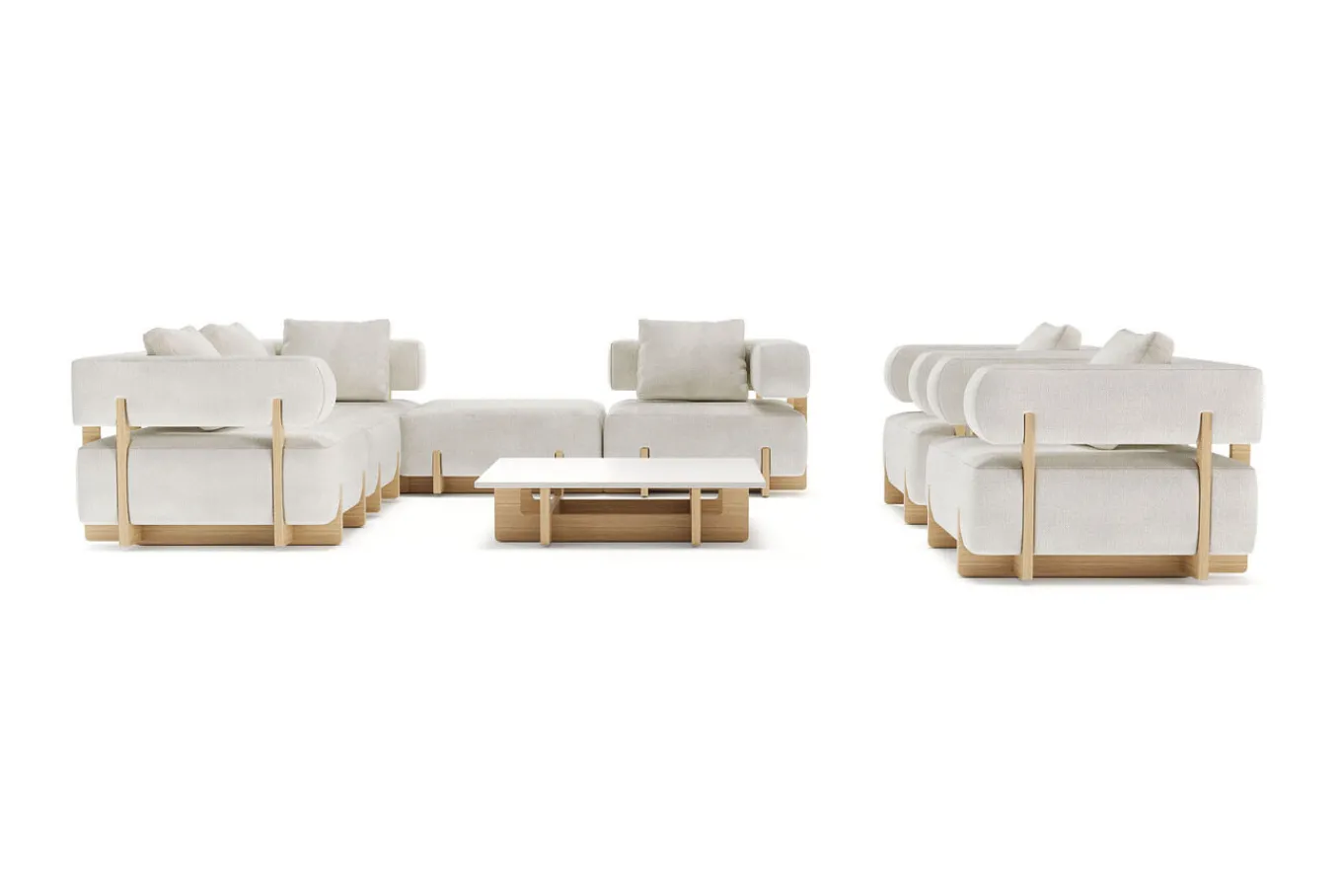 Online Epoque XL Gartenlounge, beige/cloud weave, Alu/Polyester/Schaumstoff, inkl. Polster Gartenlounge