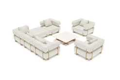 Online Epoque XL Gartenlounge, beige/cloud weave, Alu/Polyester/Schaumstoff, inkl. Polster Gartenlounge