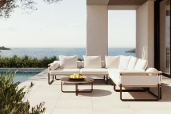 Reverie Light Gartenlounge, creme/anthrazit, Alu/Polyester/Glas, 330 x 240 cm, inkl. Polster Gartenlounge