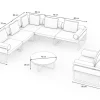 Reverie Light Plus Gartenlounge, creme/anthrazit/natur, Aluminium/Polyester/Glas, 80 x 80 cm, Holzdekor, inkl. Sessel Gartenlounge
