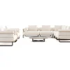 Discount Reverie XL Gartenlounge, creme/anthrazit, Aluminium/Polyester/Glas, pulverbeschichtet, Holzdekor, ca. 110 x 90 cm, inkl. Kissen Gartenlounge