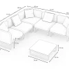 Discount Solera Light Gartenlounge, anthrazit, Alu/Polyester/Glas, 320 x 240 cm, wetterfest, Holzdekor, inkl. Kissen Gartenlounge