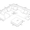 Outlet Solera M Gartenlounge, anthrazit/schwarz, Alu/Polyester/Glas, 290 x 200 cm, wetterfest, Quick Dry Foam, Holzdekor Gartenlounge