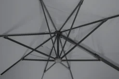 Best Exklusivmodell Rhodos Grande Ampelschirm, silbergrau, 400 x 300 cm, rechteckig Sonnenschirme