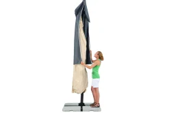 Outlet Rhodos Ampelschirm, anthrazit, quadratisch, 300 x 300 cm Sonnenschirme