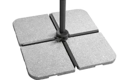 Rhodos Eco Twist Ampelschirm, anthrazit, rund, Ø 300 cm Sonnenschirme