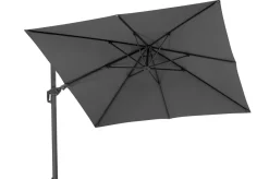 Clearance Rhodos Twist Ampelschirm, anthrazit, quadratisch, 300 x 300 cm Sonnenschirme