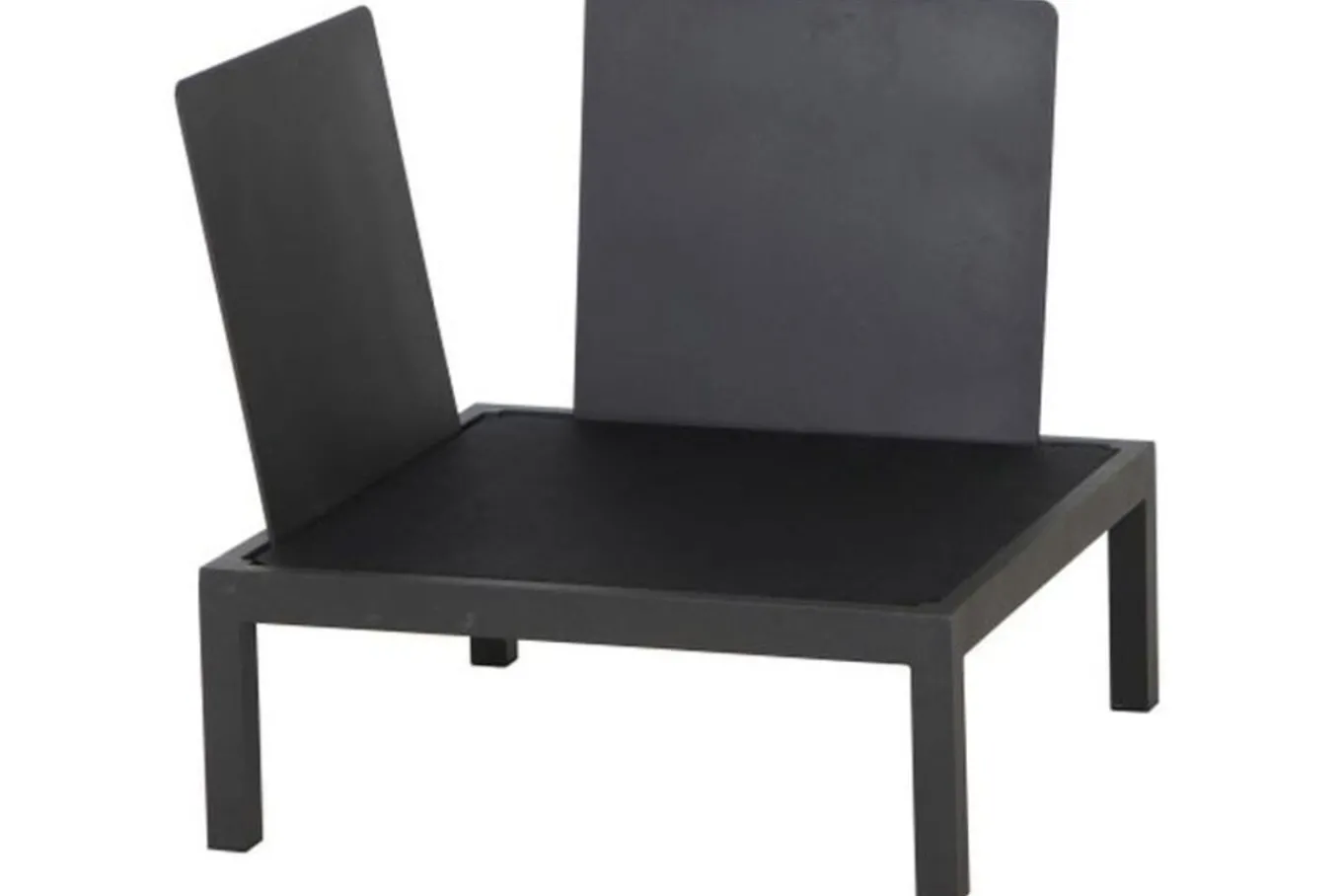Best Alvida Eckmodul, anthrazit/grau, Aluminium/Ranotex, 84x84x70 cm, inkl. Polster Gartenlounge|Aluminium-Gartenmöbel