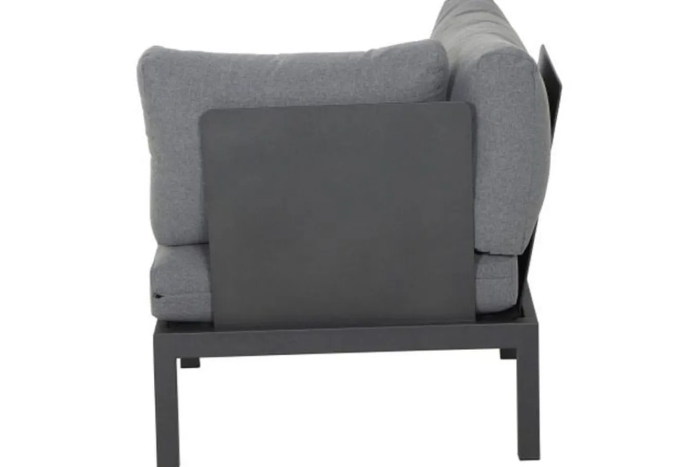 Best Alvida Eckmodul, anthrazit/grau, Aluminium/Ranotex, 84x84x70 cm, inkl. Polster Gartenlounge|Aluminium-Gartenmöbel