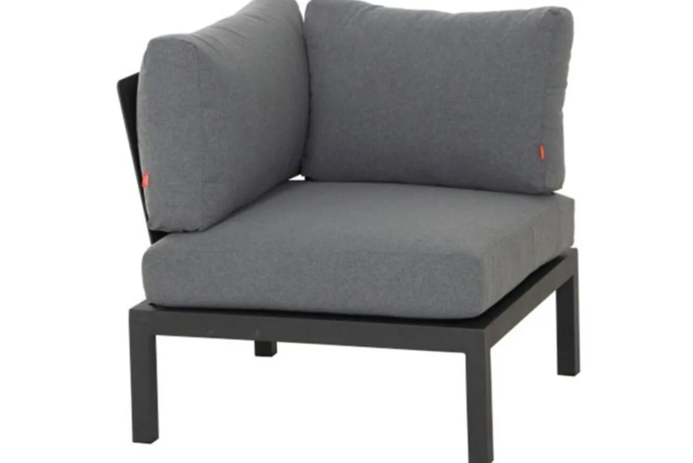 Best Alvida Eckmodul, anthrazit/grau, Aluminium/Ranotex, 84x84x70 cm, inkl. Polster Gartenlounge|Aluminium-Gartenmöbel