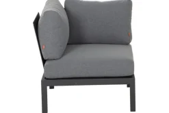 Best Alvida Eckmodul, anthrazit/grau, Aluminium/Ranotex, 84x84x70 cm, inkl. Polster Gartenlounge|Aluminium-Gartenmöbel