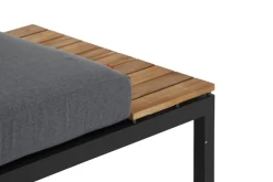 New Alvida Gartenlounge, matt anthrazit/grau, Alu/Ranotex®-Gewebe/Teak, 4 Personen, inkl. Polster Gartenlounge|Aluminium-Gartenmöbel