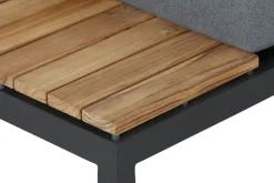 New Alvida Gartenlounge, matt anthrazit/grau, Alu/Ranotex®-Gewebe/Teak, 4 Personen, inkl. Polster Gartenlounge|Aluminium-Gartenmöbel