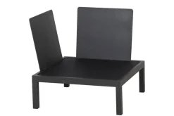 New Alvida Gartenlounge, matt anthrazit/grau, Alu/Ranotex®-Gewebe/Teak, 4 Personen, inkl. Polster Gartenlounge|Aluminium-Gartenmöbel