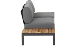 New Alvida Gartenlounge, matt anthrazit/grau, Alu/Ranotex®-Gewebe/Teak, 4 Personen, inkl. Polster Gartenlounge|Aluminium-Gartenmöbel