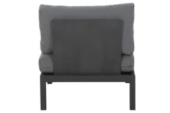 Online Alvida Gartenlounge, matt anthrazit/grau, Alu/Ranotex®-Gewebe/Teak, Tisch 74x74 cm, 5 Personen, inkl. Polster Aluminium-Gartenmöbel