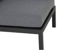 New Alvida Lounge Set, matt anthrazit/grau, Alu/Ranotex®-Gewebe/Teak, Tisch 74x74cm, inkl. Polster Gartenlounge|Aluminium-Gartenmöbel